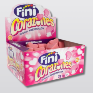 Marshmallow Corazón Rosa - Caja 75 unidades